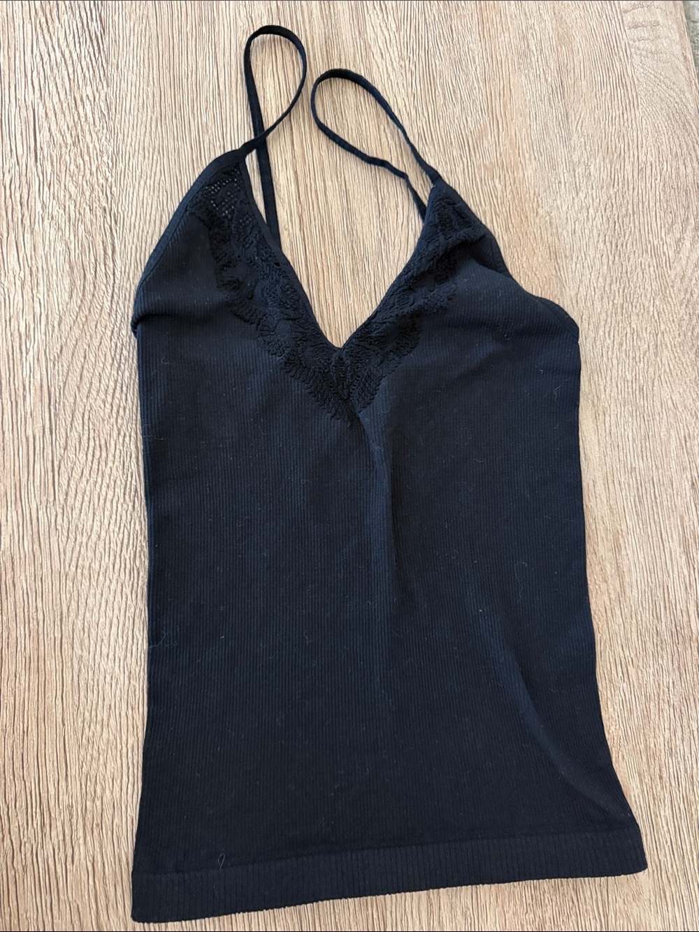 Idyllwind Black Lace Trim V-Neck Camisole